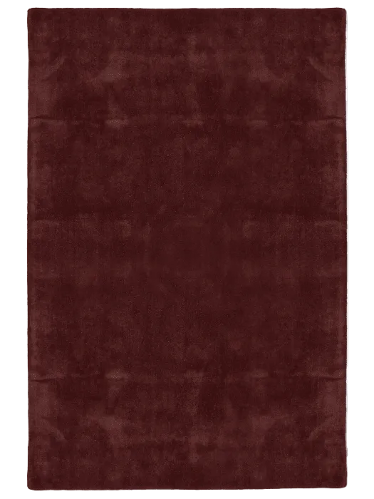 Classic Collection Solid Burgundy wool rug - full - The Slow Store