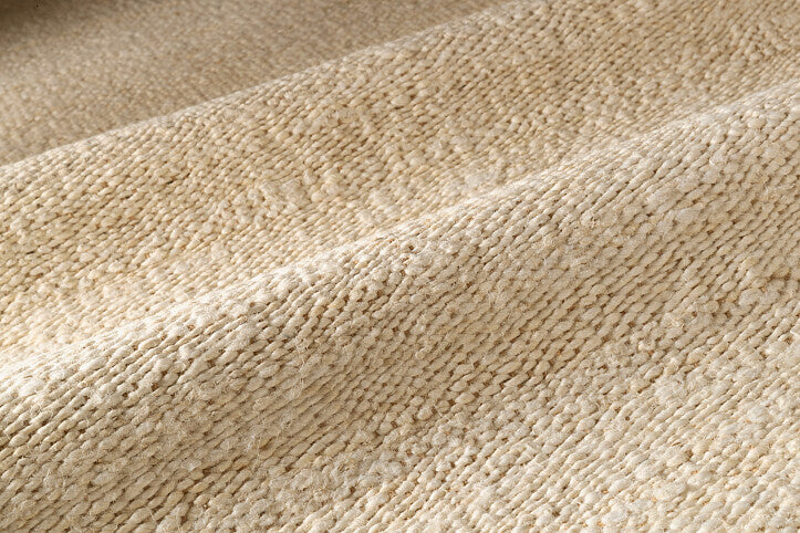 Loook Fringe 105 Hemp Rug Ivory detail – The Slow Store