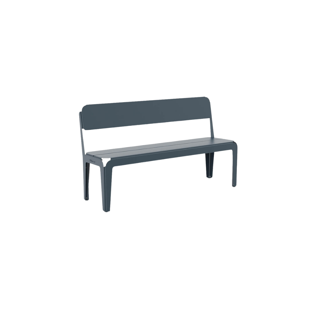 Bended bench ~ with backrest