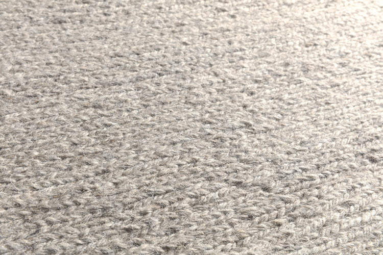 Loook Nomad 406 Handspun Wool Rug Middle Grey detail – The Slow Store