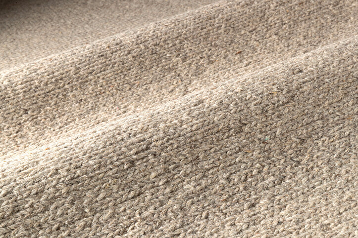 Loook Nomad 406 Handspun Wool Rug Light Grey detail – The Slow Store