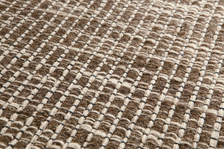Loook Loom 408 Wool Cotton Rug Charcoal detail – The Slow Store