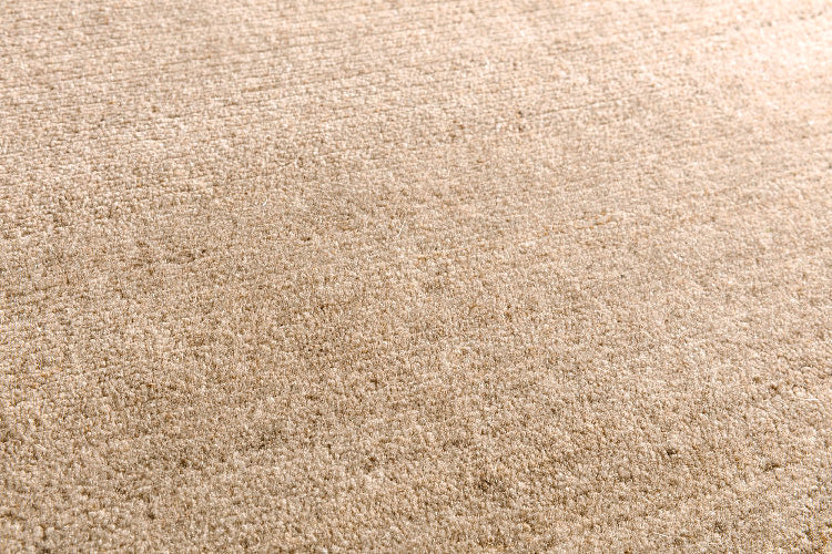Loook Cloud 418 Hand-Knotted Wool Rug Taupe detail – The Slow Store