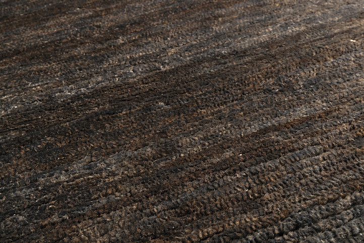 Loook Dune 501 Hand-Knotted Hemp Rug Charcoal detail – The Slow Store