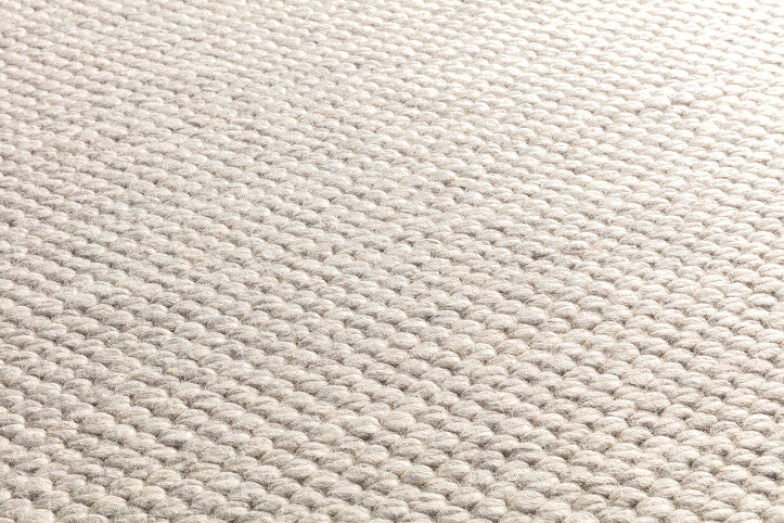 Loook Loop 605 Wool & Viscose Rug Middle Grey detail – The Slow Store