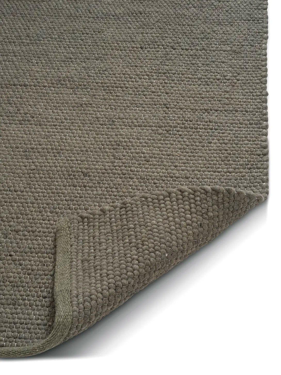 Classic Collection Merino Dark Green wool rug - full rug - The Slow Store