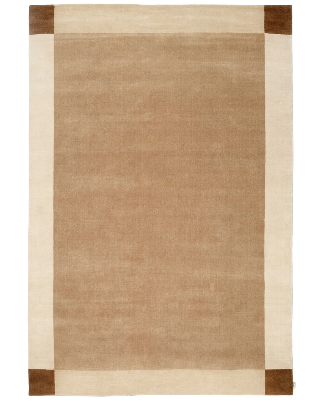 Classic Collection Signature Frame Caramel wool rug - full rug - The Slow Store