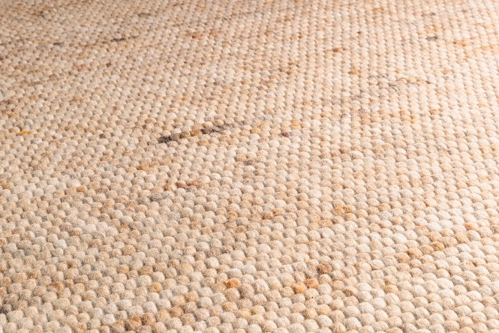 Loook Pebble 301 Felted Wool Rug Sand detail – The Slow Store