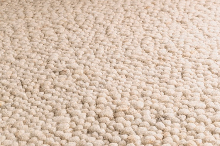 Loook Chunky 302 Felted Wool Rug Beige detail – The Slow Store