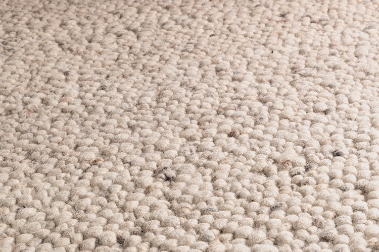 Loook Chunky 302 Felted Wool Rug Taupe detail – The Slow Store