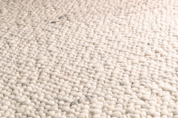 Loook Chunky 302 Felted Wool Rug Ivory detail – The Slow Store