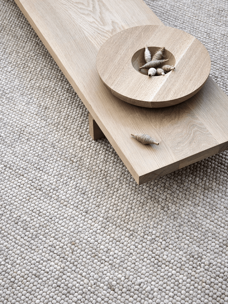Classic Collection Merino Oat wool rug - lifestyle - The Slow Store