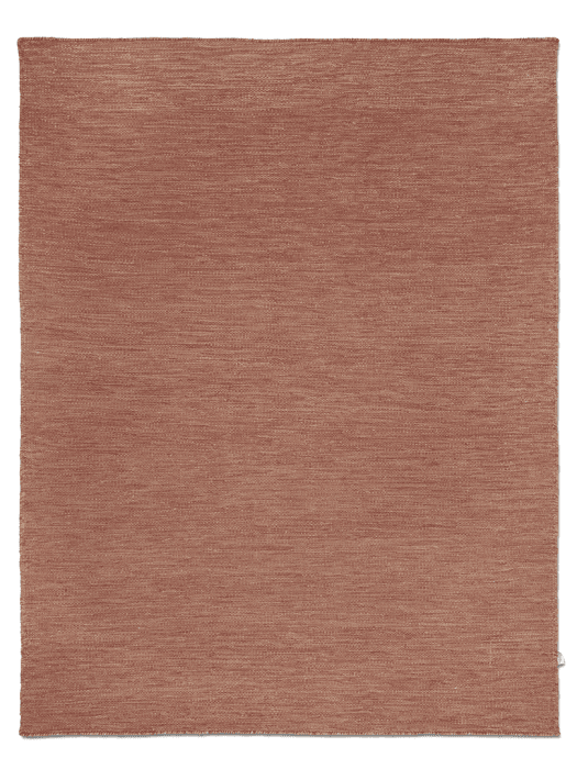 Classic Collection Plain Coral Wool Rug - full - The Slow Store