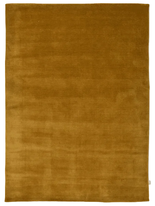 Classic Collection Solid Ochre wool rug - full - The Slow Store