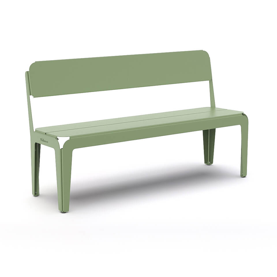 Bended bench ~ with backrest